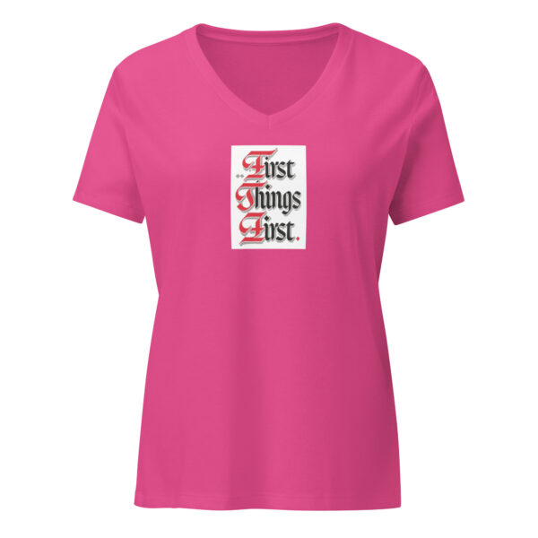 First Things First - Women’s relaxed v-neck t-shirt - Image 5