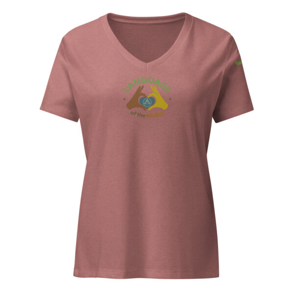 Language of the Heart- Women’s relaxed v-neck t-shirt - Image 8