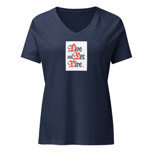 Live and Let Live - Women’s relaxed v-neck t-shirt - Image 3