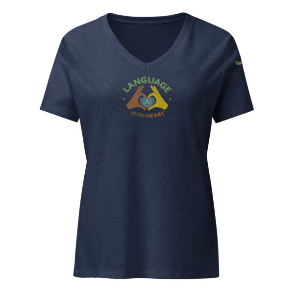 Language of the Heart- Women’s relaxed v-neck t-shirt - Image 2