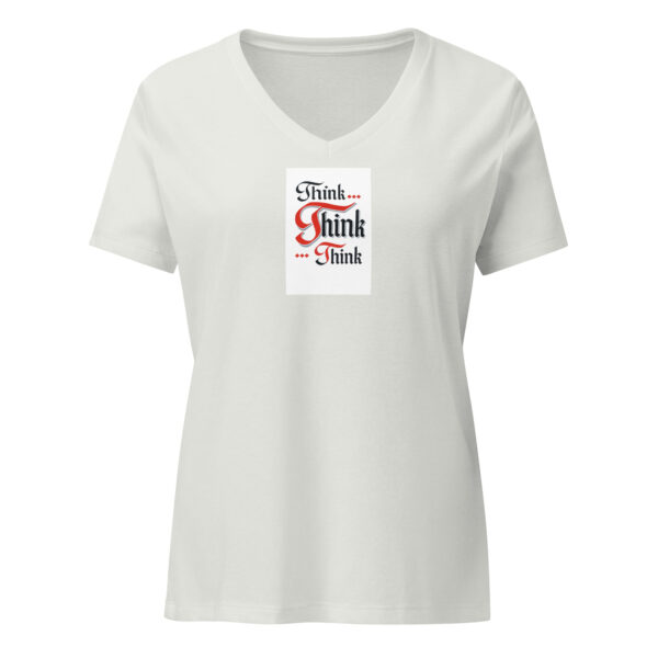 Think Think Think - Women’s relaxed v-neck t-shirt - Image 8