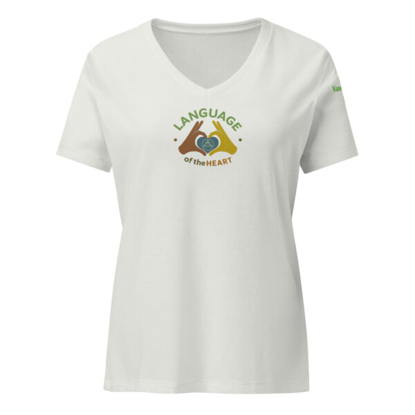 Language of the Heart- Women’s relaxed v-neck t-shirt - Image 14