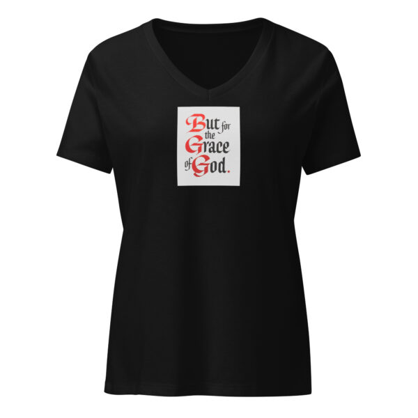 But for the Grace of God - Women’s relaxed v-neck t-shirt - Image 2