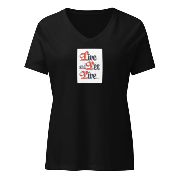 Live and Let Live - Women’s relaxed v-neck t-shirt - Image 2