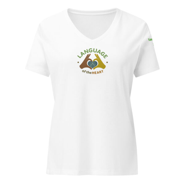 Language of the Heart- Women’s relaxed v-neck t-shirt - Image 10