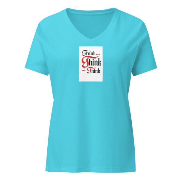 Think Think Think - Women’s relaxed v-neck t-shirt - Image 7