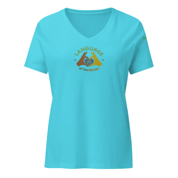 Language of the Heart- Women’s relaxed v-neck t-shirt - Image 12